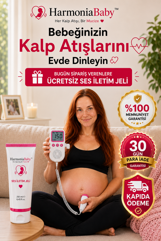 HarmoniaBaby™ Fetal Doppler Pembe Bebek Nabız Duyma Cihazı