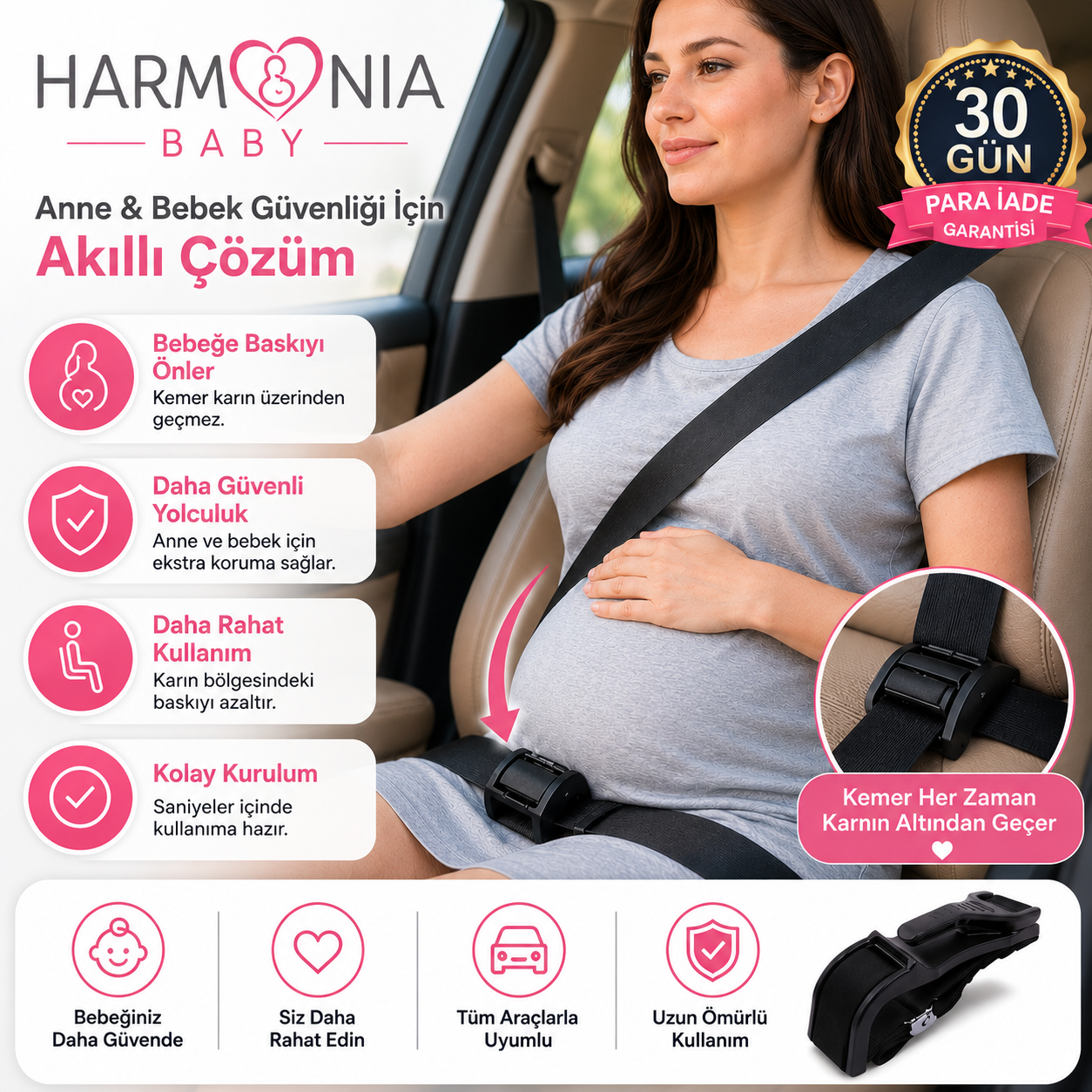 HarmoniaBaby™ Hamile Emniyet Kemeri Aparatı