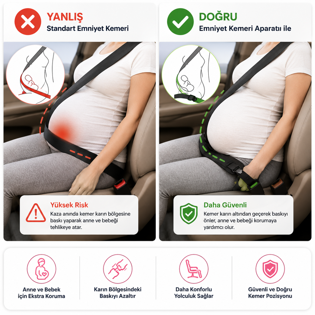 HarmoniaBaby™ Hamile Emniyet Kemeri Aparatı